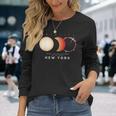 Solar Eclipse 2024 New York Total Eclipse American Graphic Long Sleeve T-Shirt Gifts for Her