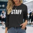 Staff Diseño Sólo En La Parte Trasera Staff Camiseta de manga larga Regalos para ella