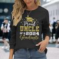 Super Proud Uncle Of 2024 Graduate Awesome Family College Long Sleeve T-Shirt Gifts for Her
