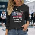 Support The Country You Live In The Country On Back Long Sleeve T-Shirt Gifts for Her