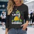 Tacosaurus Cinco De Mayo Taco Dinosaur Long Sleeve T-Shirt Gifts for Her