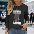 Tapir-Langarmshirts mit Spruch Ich spüre das Tier in mir, es ist ein Tapir, Lustiges Outfit Geschenke für Sie