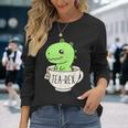 Tea-Rex Cute T-Rex Dinosaur Kawaii Dino Pun Langarmshirts Geschenke für Sie