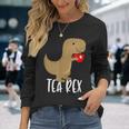 Tea Rex Cute Tyrannosaurus Dino Langarmshirts Geschenke für Sie