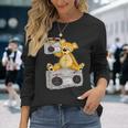 Teddy Bear Boombox By San Francisco Street Artist Zamiro Long Sleeve T-Shirt Gifts for Her