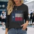 Texan By The Grace Of God Texas Vintage Distressed Retro Long Sleeve T-Shirt Gifts for Her