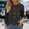 Texas Lone Star State Pride Cool Native Adult Kid Long Horn Long Sleeve T-Shirt Gifts for Her