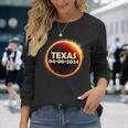 Texas Solar Eclipse 2024 April 8 Totality Texas Long Sleeve T-Shirt Gifts for Her