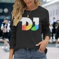 Texto De Dj Con Ecualizador De Coloración Led Para Discjockey Dj Camiseta de manga larga Regalos para ella