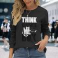 Think Outside The Litter Box Cat Kitty Butt Poop Lick Long Sleeve T-Shirt Gifts for Her