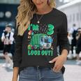 Three 3Rd Birthday Garbage Truck Trash Boy 3 Years Old Long Sleeve T-Shirt Gifts for Her