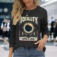 Total Solar Eclipse 2024 Totality Total Eclipse Long Sleeve T-Shirt Gifts for Her