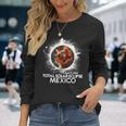 Total Solar Eclipse Mazatlan Mexico 2024 Astronomy Cat Long Sleeve T-Shirt Gifts for Her