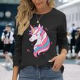 Trans Pride Einhorn Lgbt-Trans-Alliierter Black Langarmshirts Geschenke für Sie