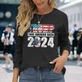 Trump 2024 Flag Take America Back 4Th Of July Trump 2024 Long Sleeve T-Shirt Gifts for Her