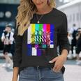 Tv Test Pattern Color Bars Tv Static And Vintage Tv Long Sleeve T-Shirt Gifts for Her