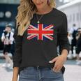 Union Jack Vintage British Flag Retro United Kingdom Britain Long Sleeve T-Shirt Gifts for Her