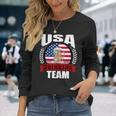 Usa Drinking Team American Flag 4Th Of July Idea Long Sleeve T-Shirt Gifts for Her