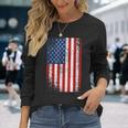 Usa Flag 4Th July Red White Blue Stars & Stripes Long Sleeve T-Shirt Gifts for Her