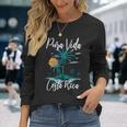Vacaciones Familiaresintage En Costa Rica Playa Puraida Camiseta de manga larga Regalos para ella