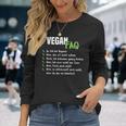 Vegan Vegan Vegan Slogan Langarmshirts Geschenke für Sie