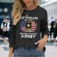 Veteran Of The United States Army With American Flag Long Sleeve T-Shirt Gifts for Her