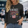 Vintage Born 1961 60Th Birthday Grand Prix Race Car Long Sleeve T-Shirt Gifts for Her