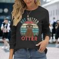 Vintage Hot Hotter Otter Retro Otterliebe Langarmshirts Geschenke für Sie