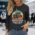 Vintage Monster Truck Are My Jam Retro Sunset Cool Engines Langarmshirts Geschenke für Sie