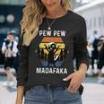 Vintage Pew Pew Madafakas Pew Skunk Long Sleeve T-Shirt Gifts for Her