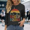 Vintage Retro Sheep Squad Sheep Wearing Sunglasses Farm Long Sleeve T-Shirt Gifts for Her