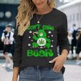 Weed Bear Herb Bear Don't Care Bear Marijuana Cannabis Long Sleeve T-Shirt Gifts for Her