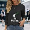 West Bank Middle East Peace Dove Olive Branch Free Palestine Long Sleeve T-Shirt Gifts for Her