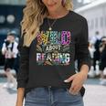Wild About Reading Books Library Day Bookworm Leoparard Long Sleeve T-Shirt Gifts for Her