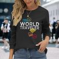 World Traveler Passport Stamp For And Women Long Sleeve T-Shirt Gifts for Her