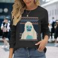 Yeti Monster Bigfoot Sasquatch Snow-Beast Ugly Christmas Fun Long Sleeve T-Shirt Gifts for Her