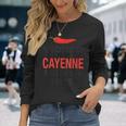 Yippee Cayenne Hot Pepper Ki-Yay Long Sleeve T-Shirt Gifts for Her