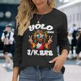 Yolo Jk Brb Jesus Christians Easter Day Resurrection Long Sleeve T-Shirt Gifts for Her