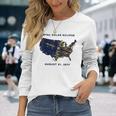 All American Total Solar Eclipse 2017 Map Long Sleeve T-Shirt Gifts for Her