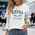 Aruba Vintage Nautical Paddles Sports Oars Long Sleeve T-Shirt Gifts for Her