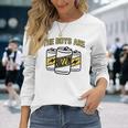 The Boys Are Buzzin Vintage Drinking Beer For Dad Long Sleeve T-Shirt Gifts for Her