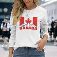 Canadian Canada Flag Excavator Langarmshirts Geschenke für Sie