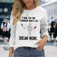 C'mon You Two Team Work Makes The Dream Work Skeleton Brain Long Sleeve T-Shirt Gifts for Her