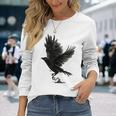 Cuervo Pájaro Cuervo Tatuaje Camiseta de manga larga Regalos para ella