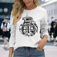 Custom Military Pumpkin Grenade Long Sleeve T-Shirt Gifts for Her