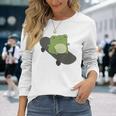 Cute Frog And Skateboard Kawaii Cottagecore Aesthetic Long Sleeve T-Shirt Gifts for Her