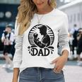 Damenatertag Erstes Mal Papa 2024 Soon To Be Dad New Dad Mit-Ausschnitt Langarmshirts Geschenke für Sie