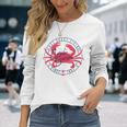 East Coast Living Crab Season Circle Long Sleeve T-Shirt Gifts for Her