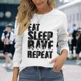 Eat Sleep Rave Repeat Divertida Para Fiesta Camiseta de manga larga Regalos para ella