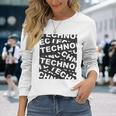 Edm Techno Music Fiesta Rave De Ropa Festival Raver Dj Camiseta de manga larga Regalos para ella